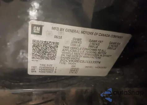 2018 Chevrolet Silverado 1500 2Lt from USA, damaged, VIN 2GCVKREC5J1113374